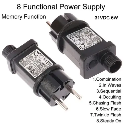 Image de Transformateur LED 220V/110V vers 24V DC - 12W/6W - IP44 - 8 Modes
