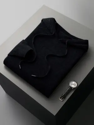 Image de Sweat à Capuche Homme en Laine Mérinos - Confort & Style