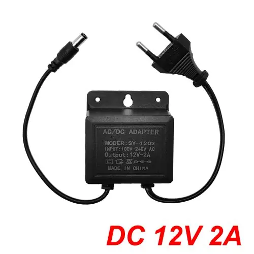 Image de Adaptateur Alimentation 12V 2A Étanche pour Caméras de Surveillance