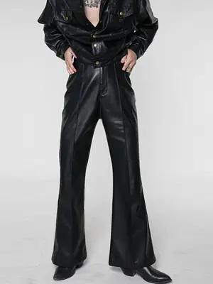 Image de Pantalon Flare Noir Homme - Style Rétro Hippie