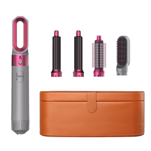 Image of All-in-One Natural Hair Styler: Ceramic Hot Air Brush with Dryer, Curler, Straightener & Volumizer for Healthy, Frizz-Free Styling
