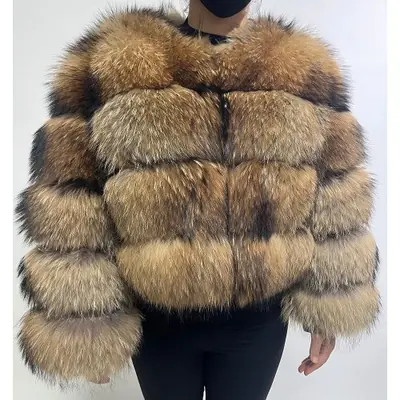 Image de Manteau Fourrure Véritable Femme 2025
