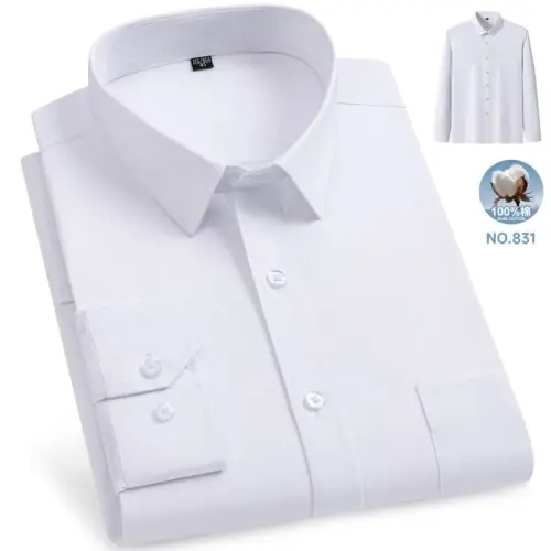 Image de Chemise Homme Coton 100% - Grande Taille S à 8XL