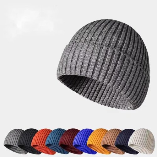 Afbeelding van Warm Gebreide Wintermuts van Natuurlijk Wolmix - Unisex Skullie voor Volwassenen, Comfortabele Hoed met Extra Isolatie