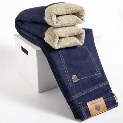 Image de Jeans Hiver Homme Doublé Polaire - Chaud & Élastique