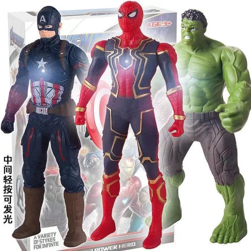 Image of 2024 Marvel Spider-Man, Hulk, Iron Man Anime-Style Action Figures with Movable Joints and Luminous Effects – Collectible PVC Model Toys for Kids and Fans – Perfect Christmas Gift