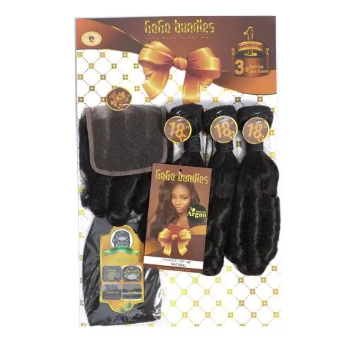 Image de Extensions de Cheveux Bouclés Naturels avec Fermeture