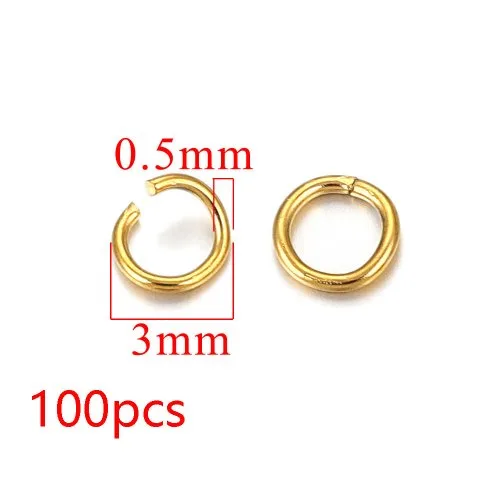 Gold 3mm100pcs