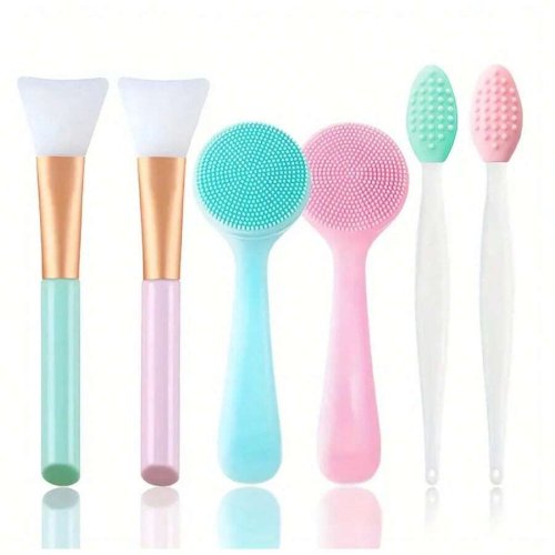 Image de Brosse Nettoyante Visage en Silicone - Exfoliation Douce & Démaquillant