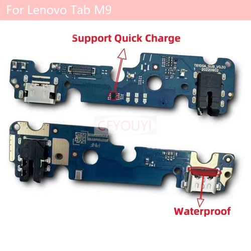 Imagen de Placa de Puerto de Carga con Cable Flexible para Lenovo Tab M9 TB-310FU, TB-310XU, TB310XC - Repuesto Original para Cargador USB
