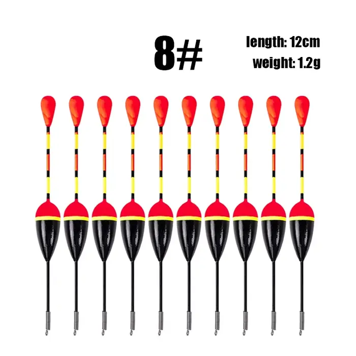 Image de Lot de 10 Flotteurs de Pêche Mixte Taille & Couleur