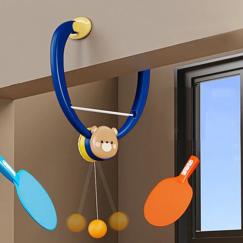 Imagen de Juego de Tenis de Mesa Colgante para Niños con Raqueta y Pelota Miniatura – Juguete Deportivo Interactivo para Padres e Hijos en Interior y Exterior