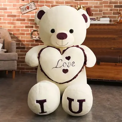Image de Gros Ours en Peluche 80-100cm - Cadeau Saint Valentin & Anniversaire