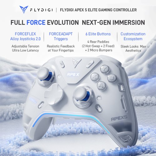 Afbeelding van Flydigi Apex 5 Draadloze Gaming Controller met Force Feedback en Trigger – Elite Gamepad voor PC, Nintendo Switch, Mobiel en TV Box