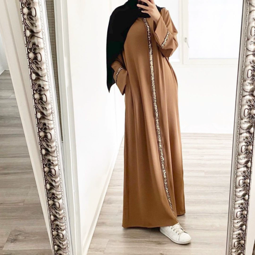 Immagine di Elegante Abito Maxi con Ricami - Stile Turco per Donna
