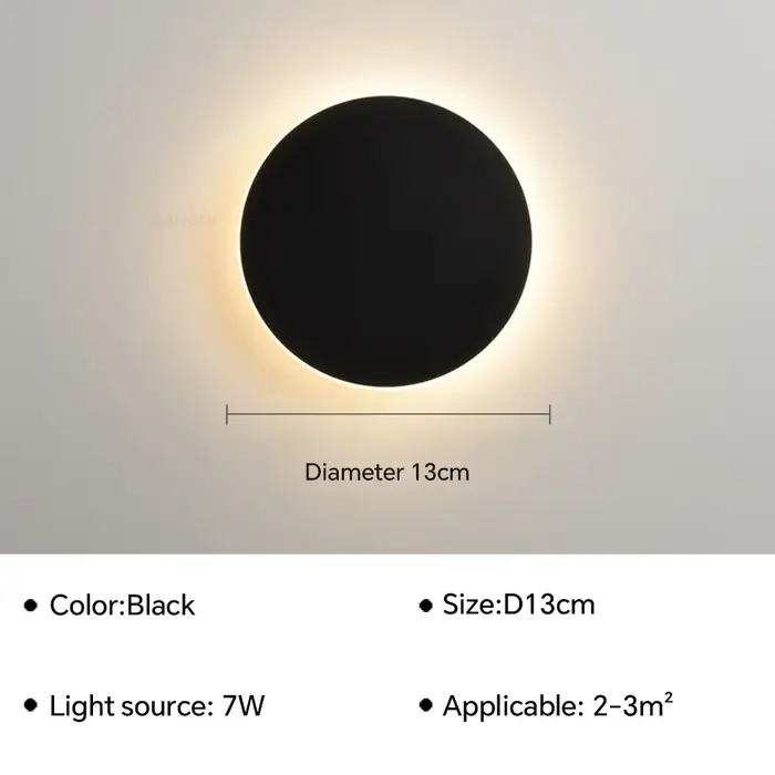 13 cm Noir