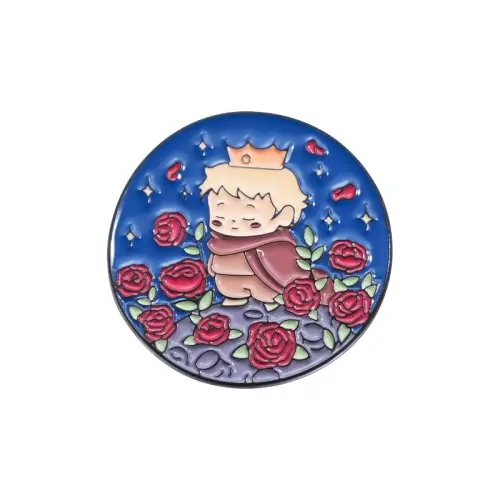 Image de Broches Enamel Prince Fox - Lune, Étoile, Bateau & Baleine