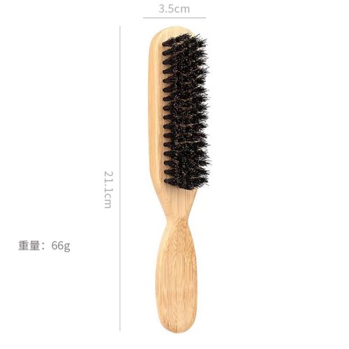 Immagine di Spazzola per capelli lisci con setole di cinghiale per elegante coda di cavallo e lisciare i peli de...