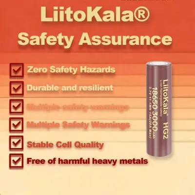 Image de Batterie 18650 3000mAh Liitokala HG2 - Haute Performance