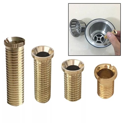 Immagine di Filtro per lavello in ottone Connettore a vite Bulloni per lavello Vite per filtro per lavabo Cestello per lavello Connettore a vite Strumenti per apparecchi da cucina