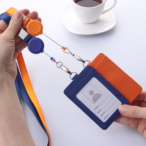 Imagen de Portatarjetas con Cordón Retráctil Multifuncional para Identificación, Etiqueta de Nombre y Tarjeta de Empleado – Ideal para Oficina, Escuela y Eventos