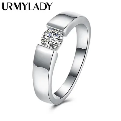 Image de Bague en Argent Sterling 925 avec Cristal Brillant - Tailles 7 à 10