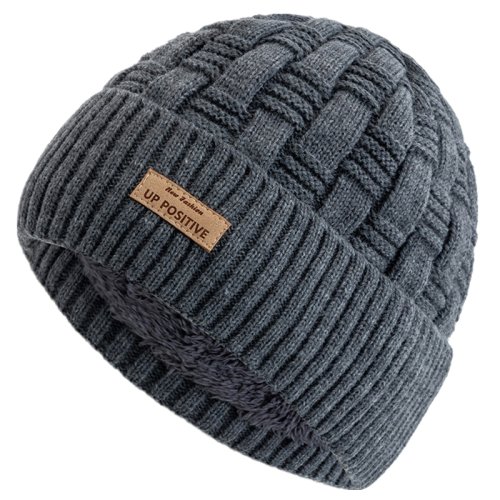 Bild von Unisex Wintermütze aus hochwertiger Strickware – Warme, gefütterte Beanie mit Plüschfutter für Männer und Frauen, ideal für Outdoor-Aktivitäten