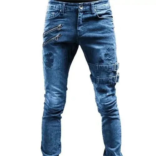 Image de Jeans Homme Grande Taille Slim - Style Streetwear 2024