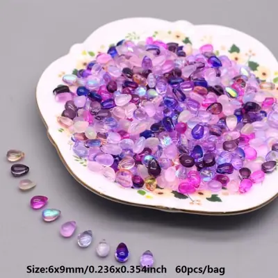 Image de Perles en Verre Goutte d'Eau 8x14mm - Bijoux DIY