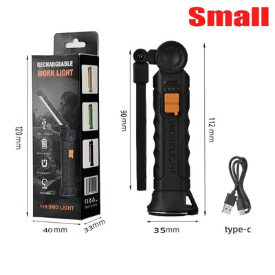 Image de Lampe Torche LED COB Rechargeable USB - Lumière Puissante et Magnétique