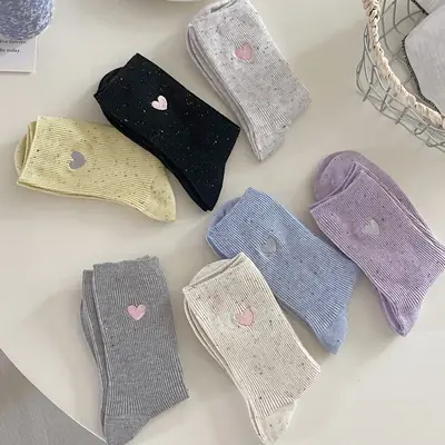 Image de Chaussettes Kawaii à Pois & Rayures - Style Coréen