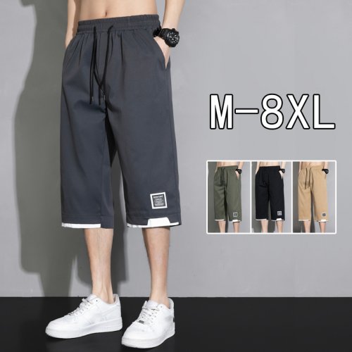 Immagine di Pantaloncini da uomo di grandi dimensioni taglie forti 2025 Estate Nuovi pantaloni sportivi e casual da uomo allentati alla moda Jorts Baggy Cargo Uomo Marche di lusso Uomo