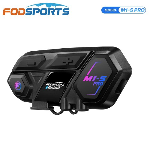 Afbeelding van Fodsports M1 S Pro Motorfiets Bluetooth Intercom Helm Headset - Draadloze Interphone voor tot 10 Rijders op 2000 Meter