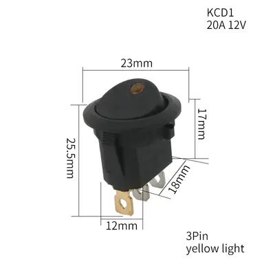 Image de Interrupteur LED Éclairé 12V/24V - Marche/Arrêt pour Voiture et Maison