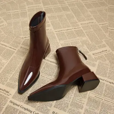 Image de Bottines Femmes Vintage - Talon Bas & Confortables