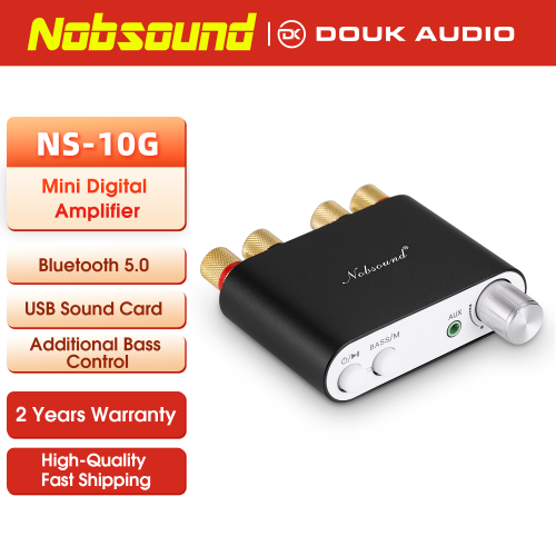 Immagine di Amplificatore Digitale Stereo HIFI Nobsound NS-10G con TPA3116, Bluetooth 5.0, USB DAC e Ricevitore Audio 50W + 50W per Casa