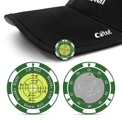 Image of Caiton Golf Marker with Magnetic Hat Clip – High Precision Green Reading Aid for Improved Putting Accuracy
