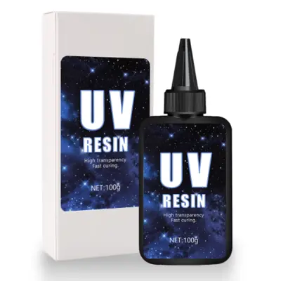 Image de Kit Résine UV 200g - Transparente & Cristalline pour Bijoux Artisanaux