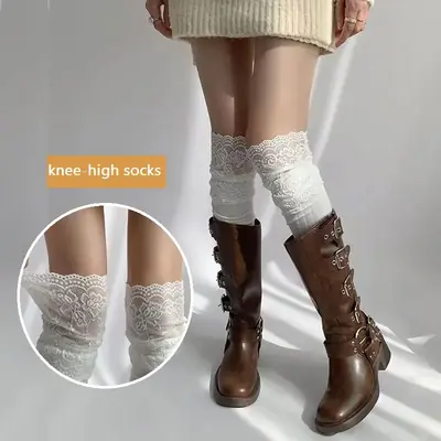 Image de Bas Dentelle Haute Cuisse Sexy - Style Lolita Coréen
