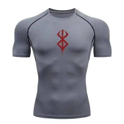 Image de T-Shirt de Compression Homme - Imprimé, Séchage Rapide & Protection Anti-Éruption