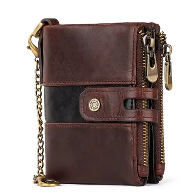 Image de Portefeuille Homme Cuir Véritable RFID - Élégant & Pratique