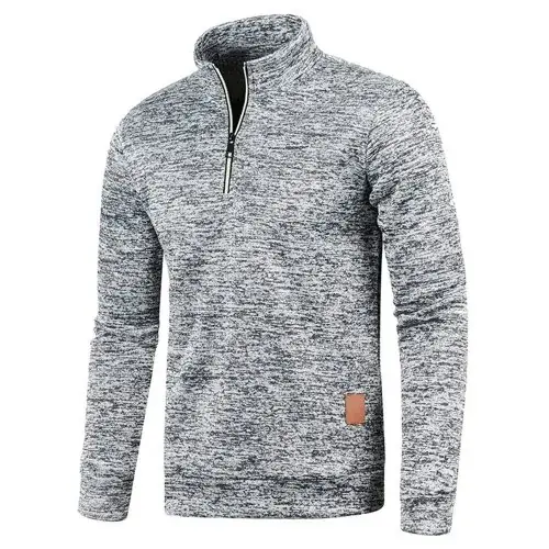 Image de Sweat à Capuche Homme Polaire Col Montant Flocons de Neige