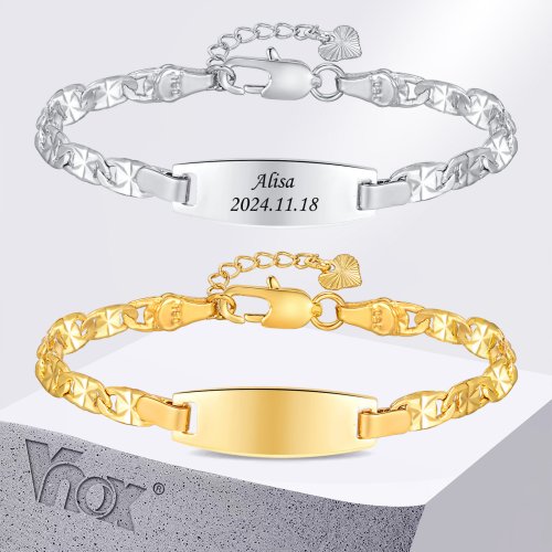 Imagen de Pulseras Personalizadas para Bebés con Nombre y Fecha