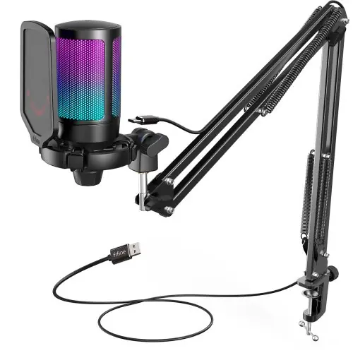 Image de Microphone de Jeu USB avec RVB et Bouton Muet