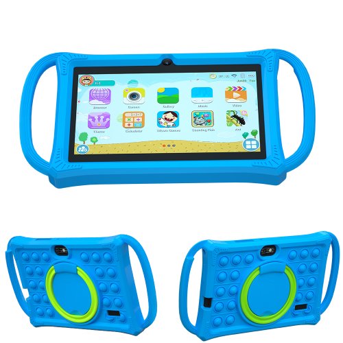 Image of 7-Inch Kids Tablet with Android 12, 4GB RAM, 64GB ROM, Dual Cameras, 4500mAh Battery, WiFi & Parental Controls