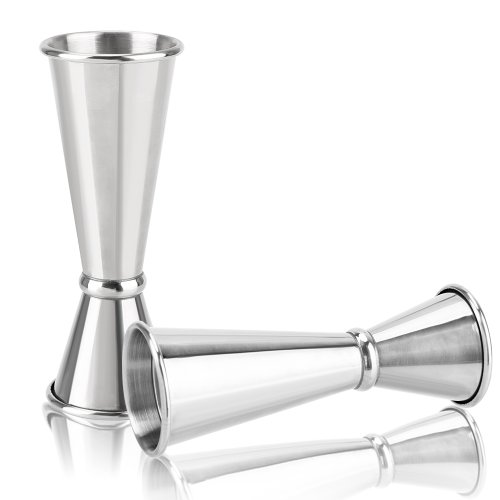 Immagine di Misurino per Cocktail in Acciaio Inox con Doppio Lato 1 oz e 2 oz – Design Giapponese Elegante per Bar e Casa