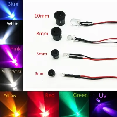 Image de LEDs Transparentes 3mm-10mm - 20 Pièces