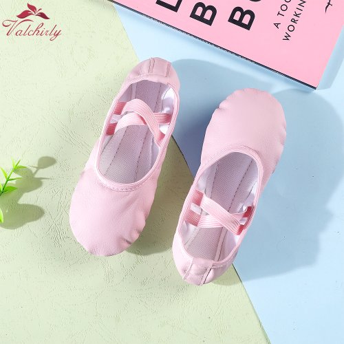 Afbeelding van Lederen Pointeschoenen met Volledige Zool voor Kinderen – Balletdans Trainingsschoenen in 3 Kleuren