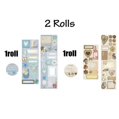 Image de Rubans décoratifs colorés 3x200cm - Idéal pour scrapbooking & planificateurs