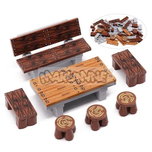 Image de Briques de Construction en Bois - Ensemble Créatif pour Enfants